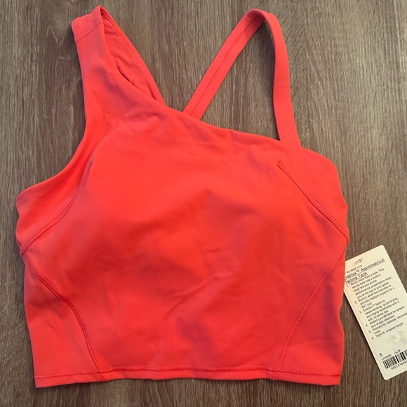 New with tags Lululemon Everlux Asymmetrical Tennis Tank Top,Glaze pink, size 8 - Picture 9 of 10